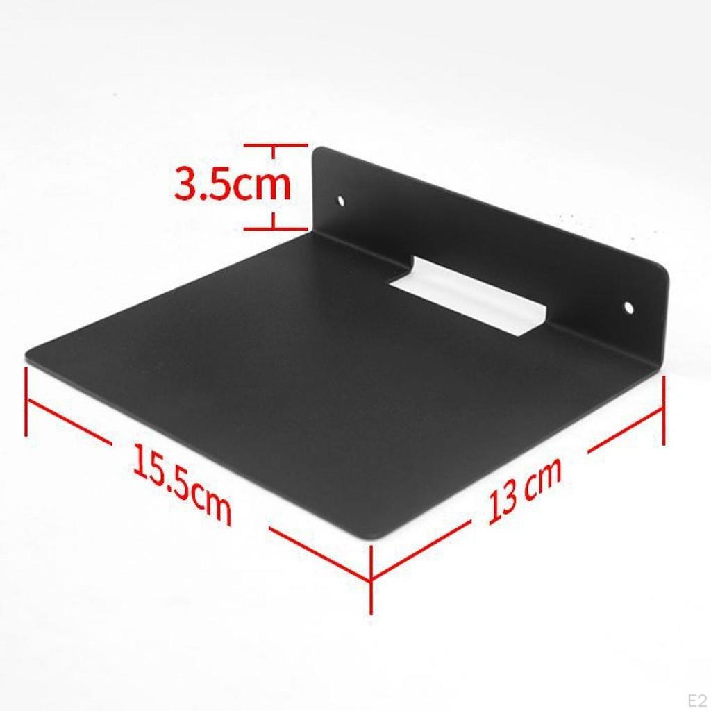Speaker Wall Mount Float Metal Shelf Cable Management L Shaped Bracket Black for Toy Books
