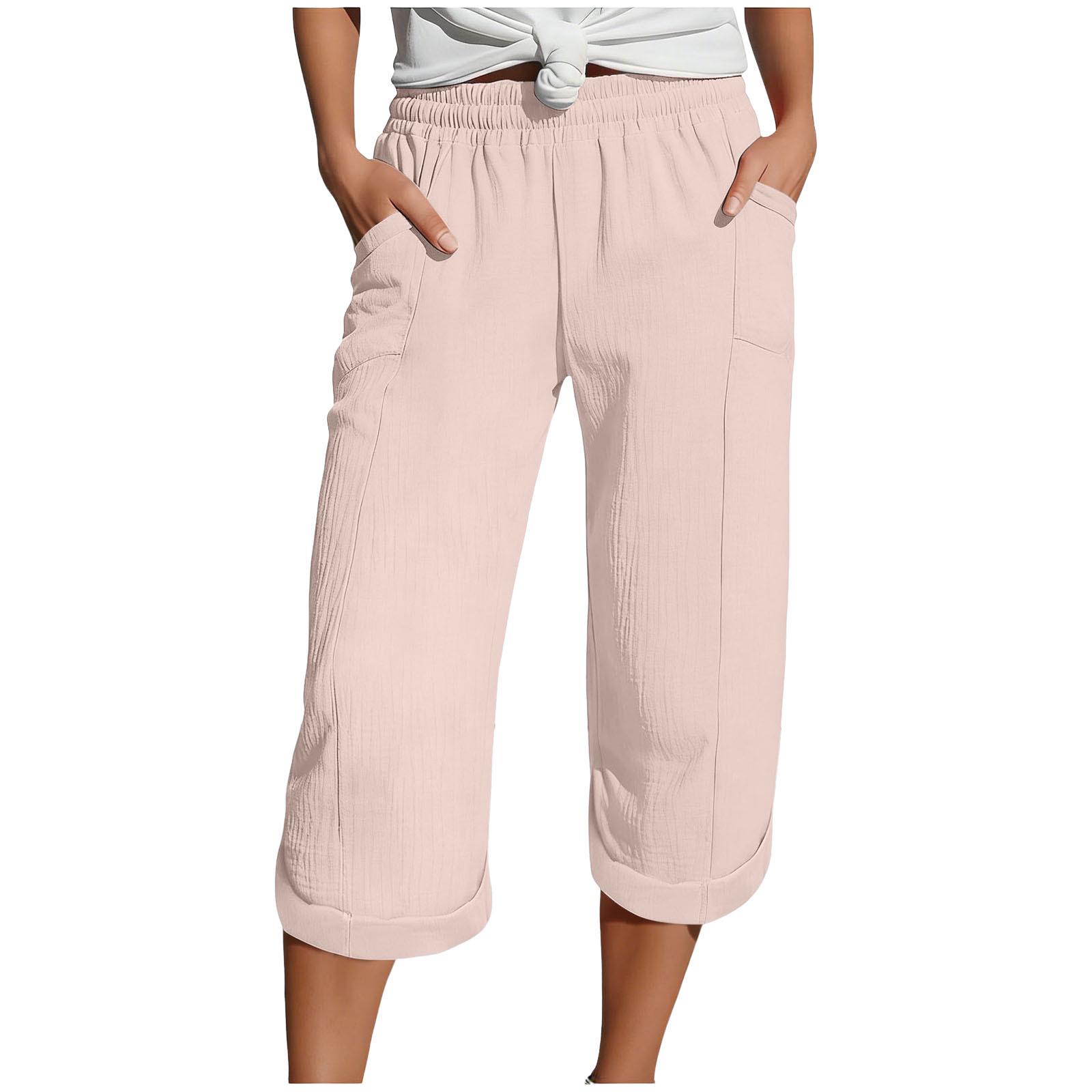 

2026 Summer Casual Loose Comfort Fit High-Waisted Shorts XL розовый
