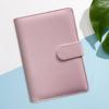 A6 Pink Budget Envelope Set: 16 Plastic Pockets with PU Leather Cover and Magnetic Buckle Binder