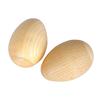 Wooden Maracas Egg Shakers Musical Percussion Instrument Eggs 2Pcs Beige