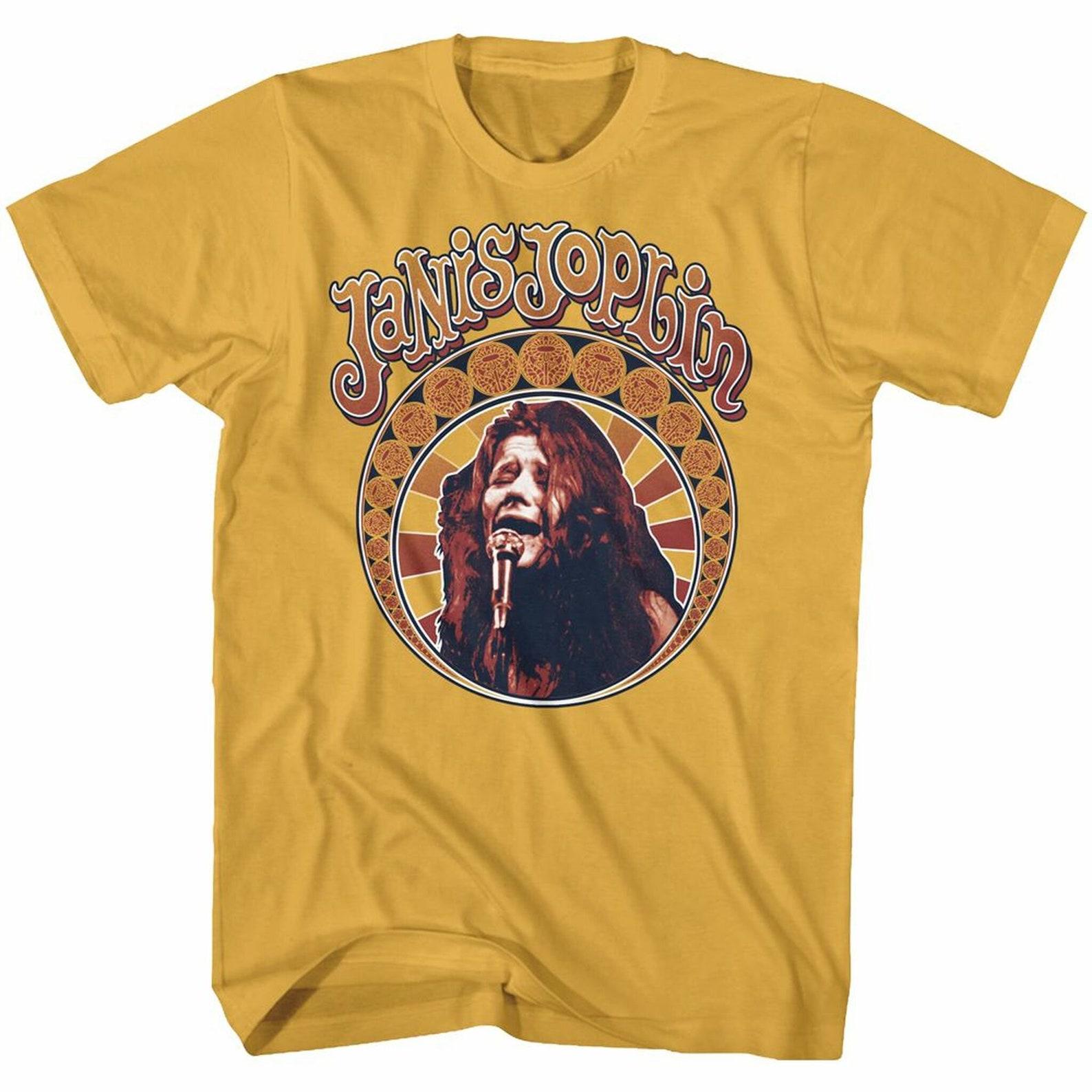 Janis Joplin Nouveau Circle Ginger Adult T-Shirt L