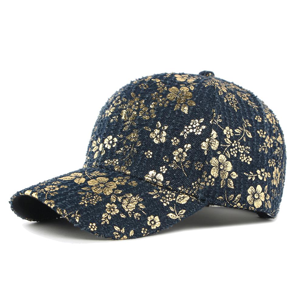 

Hot Stamping Hard Top Baseball Cap Women s Outdoor Sunscreen Hat темно-синий