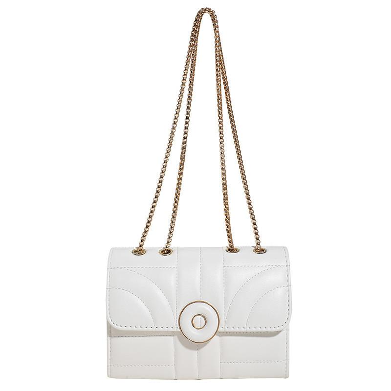 

Fashionable Pu Small Square Shoulder Bag For Women With Quilted Stitching And Magnetic Closure белый