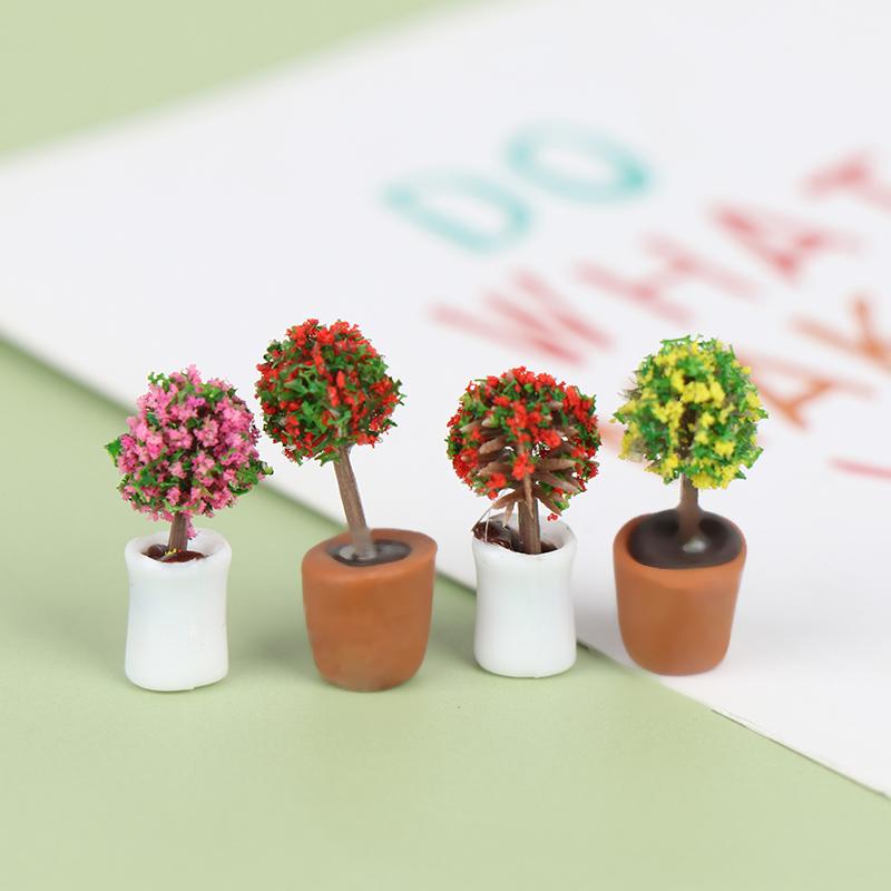 Domek dla lalek pulpit Mini roślina doniczkowa miniaturowa scena Model mikro element dekoracji krajobrazu