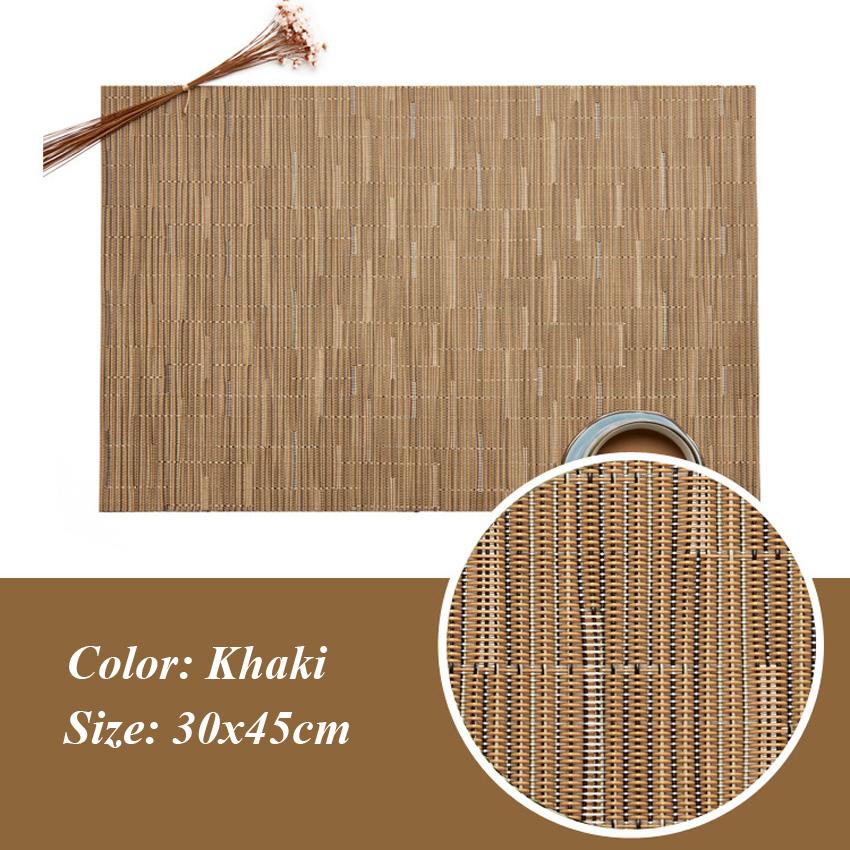 2/4/6 buc. Covoraș de loc pentru masă din PVC Covoraș pentru masă de cafea țesătură tampoane cu discuri Bowl Coasters De Cozinha 30*45 cm farfurie bar bucătărie