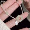 925 sterling silver, lucky, broken silver, safe buckle, ancient style bracelet, women's new Chinese style, light luxury, niche and exquisite