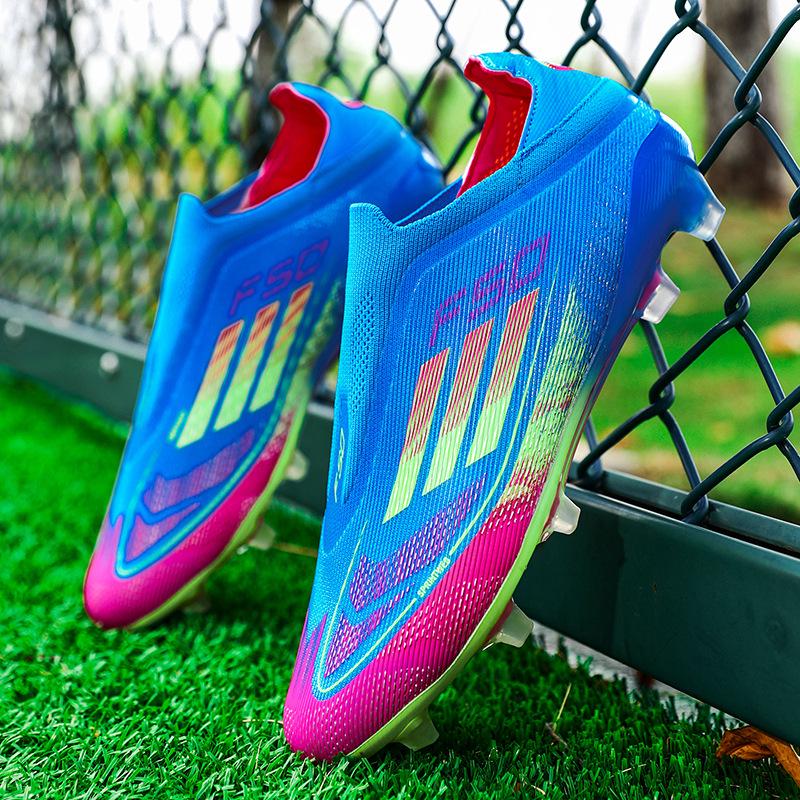 Europe F50 Cross-border Football Shoes, Youth & Adult Long Spike Turf Shoes for Training & Competition