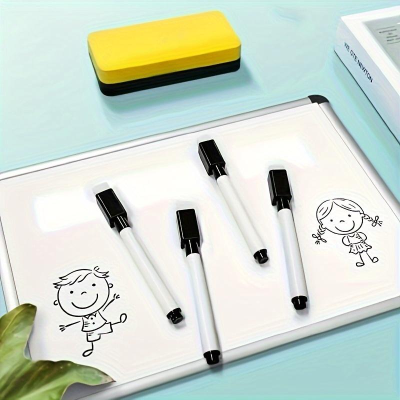20/50 Black Dry Eraser Marker with Built-In Eraser Caps - Mini Whiteboard and Blackboard Pens for School, Office and Home Use