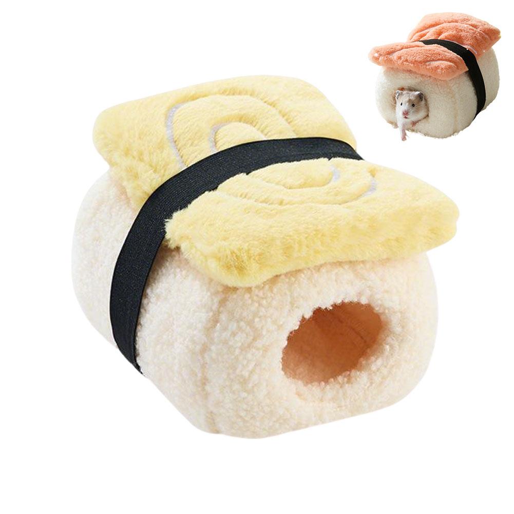 

Hamster Warm Bed for Winter Cotton Guinea Pig Sleeping Nest Small Pet Winter Home Hamster Cage Accessories for Dwarf Chinchilla жовтий