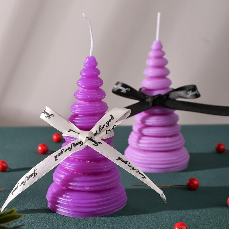 Christmas Tree Aroma Candle Silicone Mold Party Decoration Plaster Ornament Creative Craft Mold