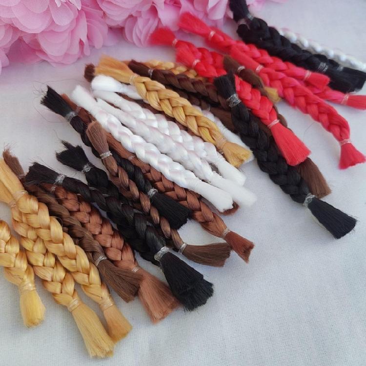 Doll Wigs Ponytail Braid Doll Wigs Blonde DIY Doll Hair Doll Wigs Braids Hair Chain