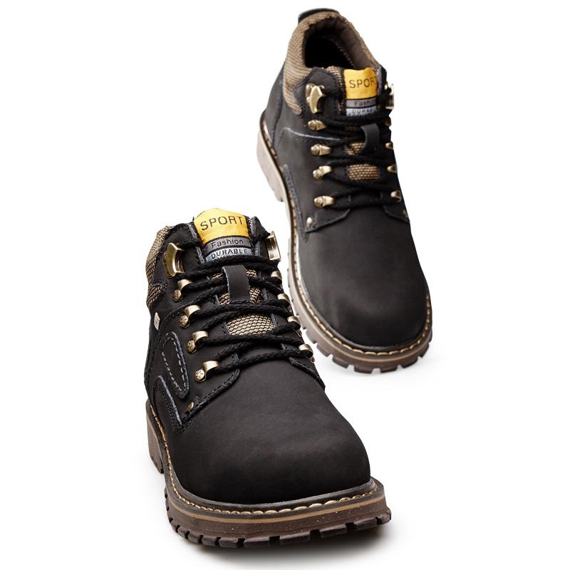 Fashion Natural Cow Leather Men’s Women Boots Handmade Retro Winter Autumn Shoes Ankle Snow Boots for Men Top Quality Shoes Dropshipping