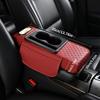 1pc PU Leather Car Armrest Height Pad with Cup Holder & Tissue Box Storage - Multi-Functional Organizer, Fit for All Cars, Armrest Cover for Car