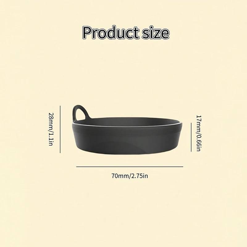 2 Silicone Car Coasters Non Slip High Temperature Resistant Thickened Flexible Pad for Car Cup Holders Protection