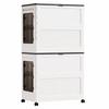 2 Pieces Storage Cabinet with Swivel Casters Collapsible for Dorm