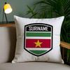 Suriname Flag Cushion Cover Soft Short Plush Double-Sided Printing Home Decor Machine Washable Pillow Case Gift
