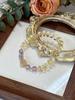 Jewelry Natural Citrine Cut Fortune Crystal Bracelet Bracelet White Crystal Round Beads