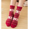 5 Pairs Elk Print Thickened Socks, Comfy & Warm Christmas Mid Tube Socks, Women's Stockings & Hosiery