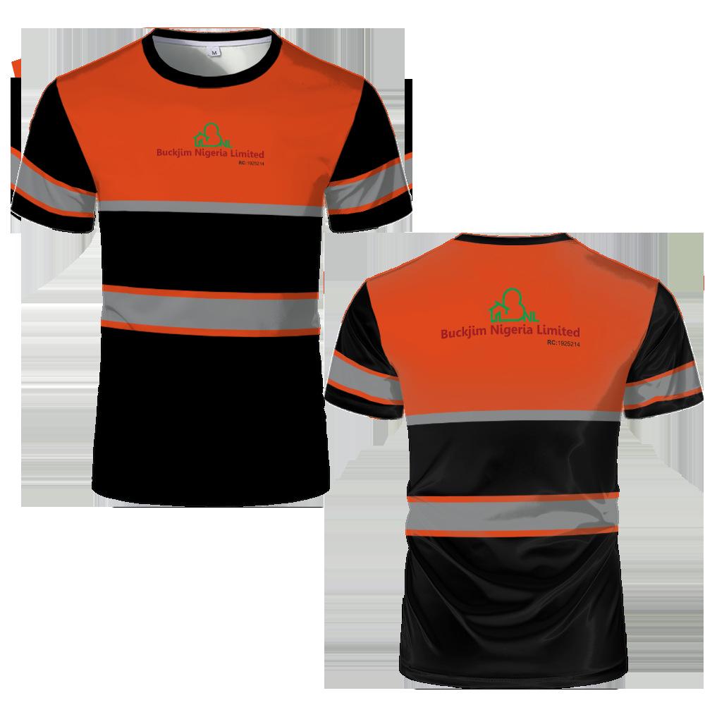 T-shirt da Lavoro di Sicurezza 3D in Cotone da Uomo - Traspirante, Assorbente il Sudore, Comoda a Maniche Corte, Uniforme Sportiva