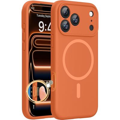 Orange Silicone Camera Control Case For For Iphone 17 Pro Max Air 17Pro For Iphone17 For Iphoneair Mag Safe Phone Cover Accessories