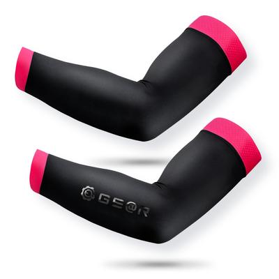 Geartle Scoody Arm Stretchy and UV Cooling for Road and Cross and Covers, Cool, Protection, Summer, Bikes, Bicycles, Bikes, Men's Women's (Pink,