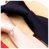 Narrow Tie No Knots Tooling Administrative Men'S And Women'S Plain Zipper Easy To Pull Red Lazy Tie Casual