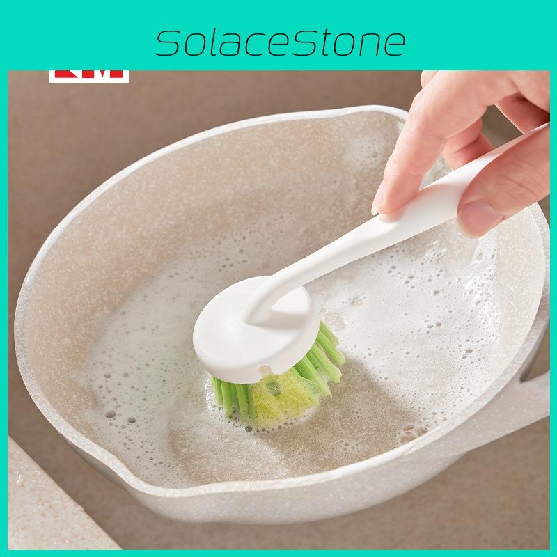 Cleaning Nonstick Cookware Brush With Pp Material And Long Handle Design