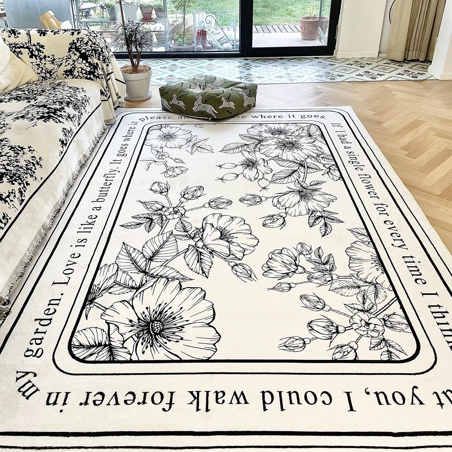 

Nordic-style carpet, bedroom and living room sofa, water-absorbing and wear-resistant floor mat, home decoration 60*90cm