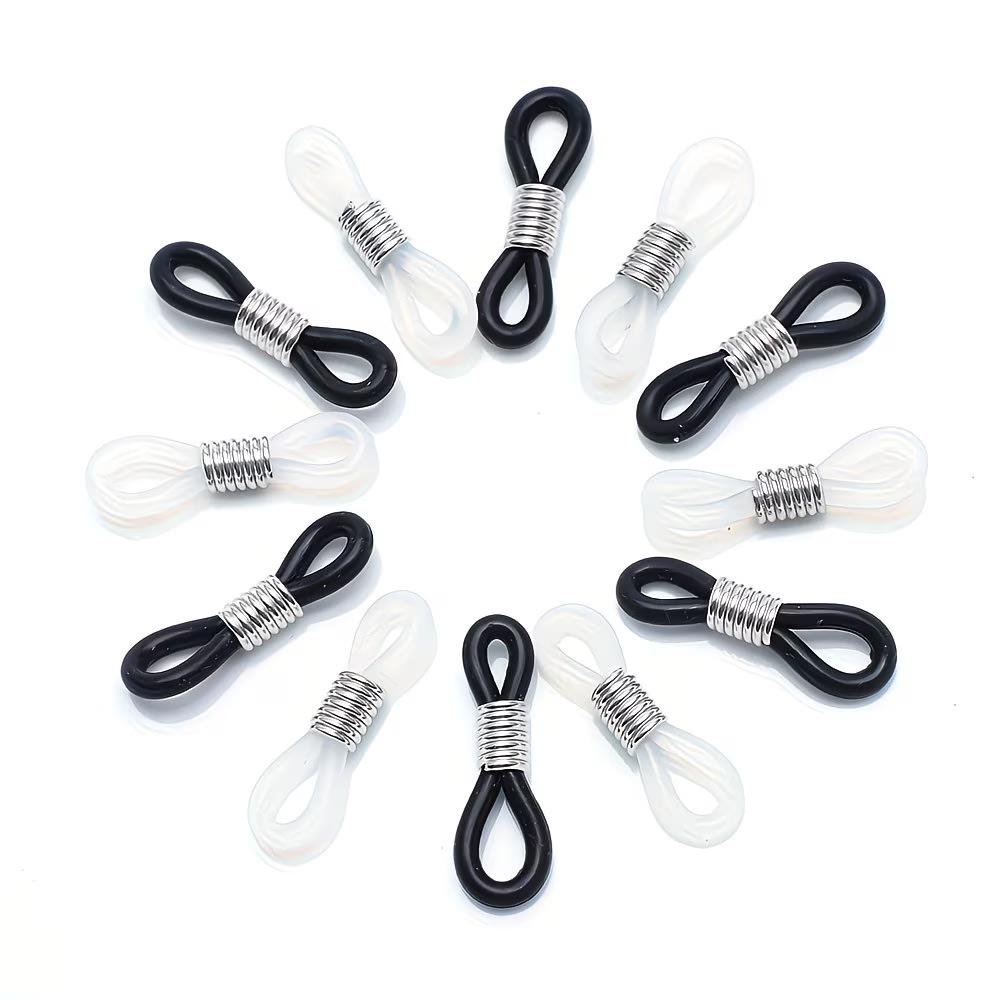20pcs Anti-Slip Silicone Buckles – Accessories for Eyeglass Chains, Mask Ropes, Versatile Clips