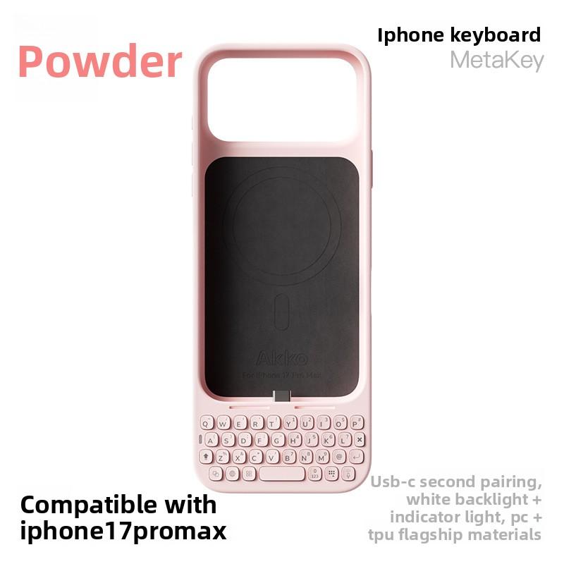 MetaKey All-in-one with Night light Mobile Keyboard Phone Case For IPhone 17 Pro Max For Magsafe Magnetic Charge Protector Cover