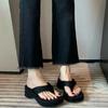 Street Style Summer Flip Flop Platform Heel Women Slippers Outdoor Dress Ladies Height Increase Slides Shoes