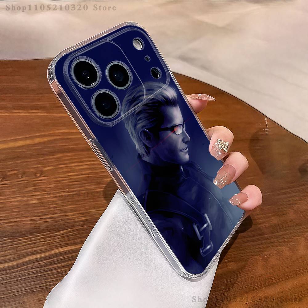 A-Albert Wesker Phone Case For iPhone 17,16,15,14,13,12,11 Pro,Max,Plus,X,XS,XR,SE4,E Mini Transparent Soft Cover