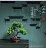 Artificial Bonsai Pine Tree for Indoor Decoration - Small Green Plant Ornament for Home or Living Room
