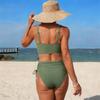 Women's Fashionable Sports High-Waisted Two-Piece Swimsuit