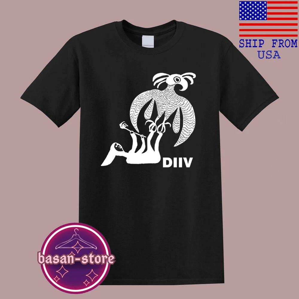 DIIV Men s Black T-Shirt Tee Top Unisex 4XL