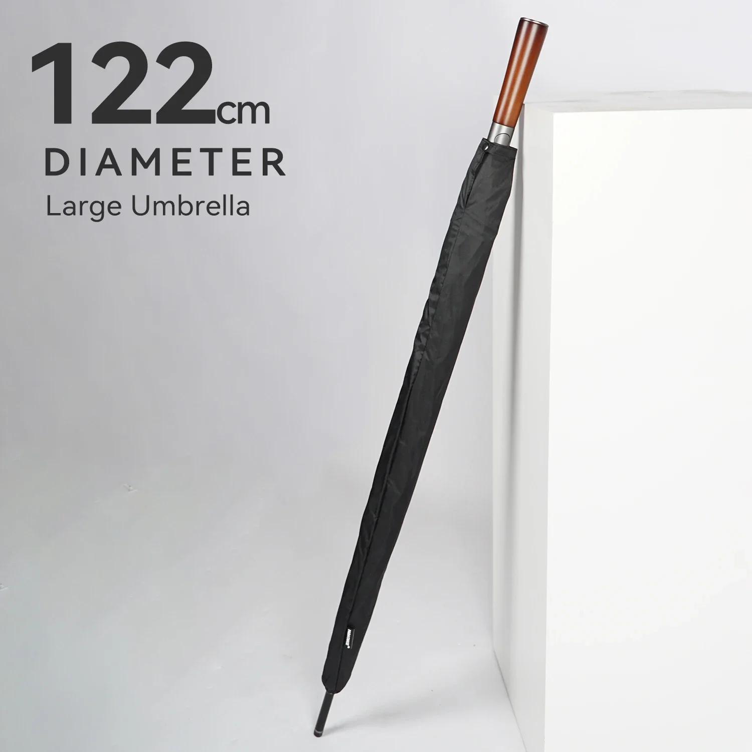 Ветрозащитный длинный зонт для мужчин — фото 3