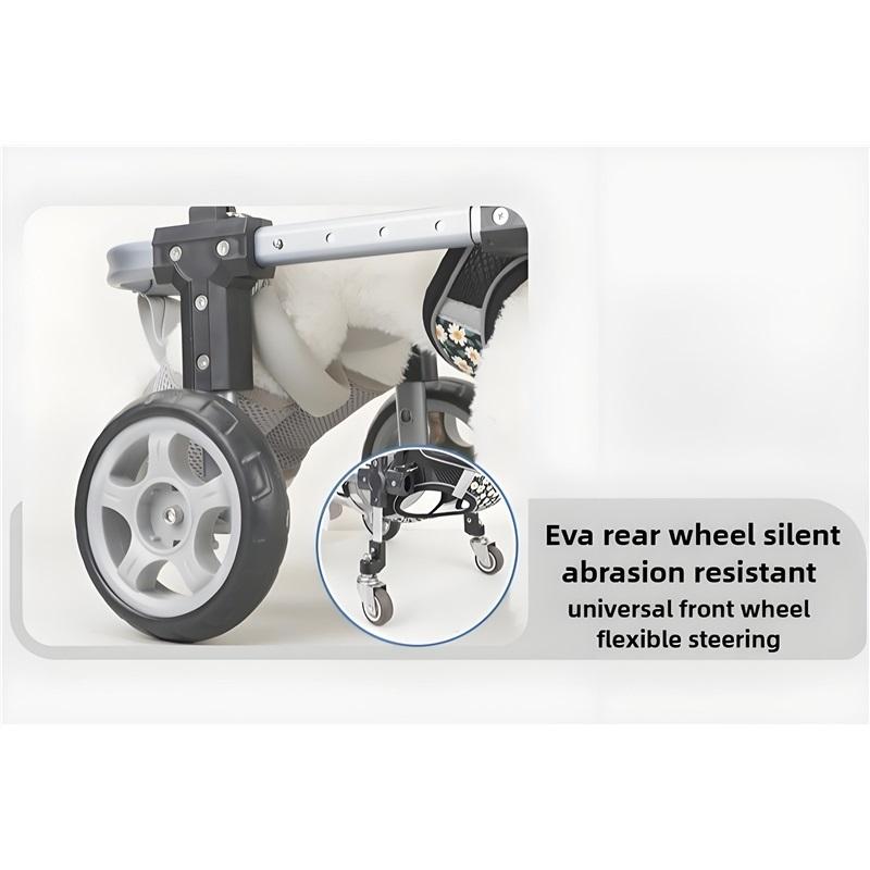 Cadeira de Rodas para Cachorro Cadeira de Rodas para Gato Retrátil Leve Veículo Assistido para Caminhada de Animal de Estimação Transportador de Animal de Estimação