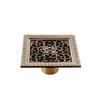 12cm*12cm Antique Brass Floor Drain Bathroom Accessory Floor Drain