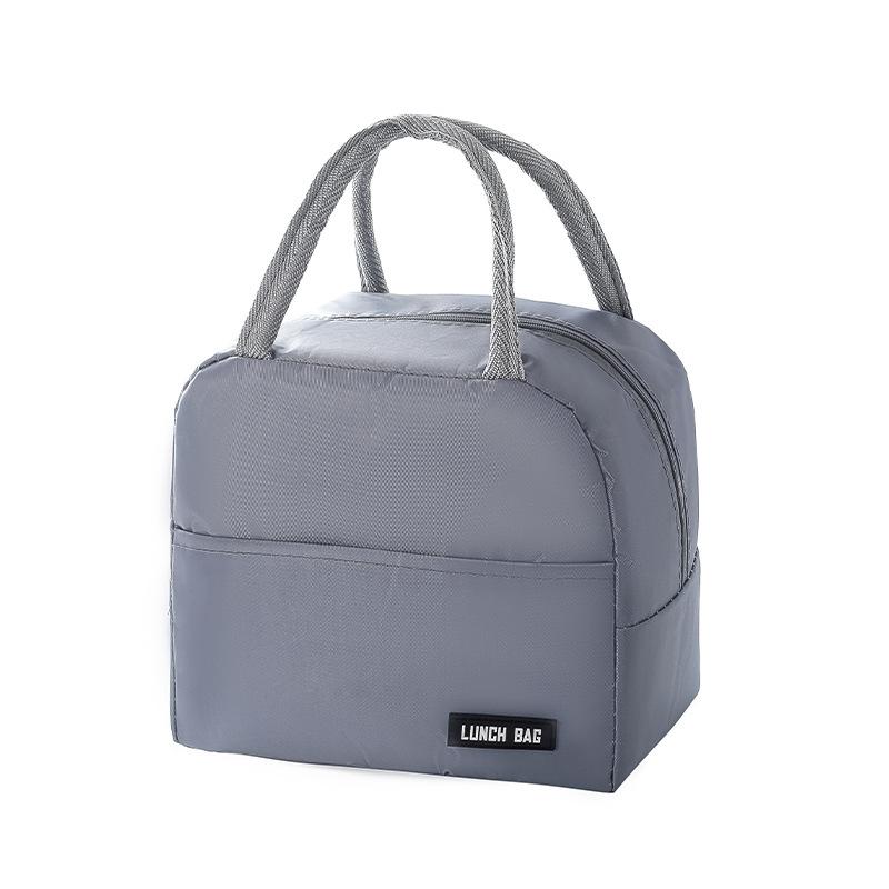 Neue einfarbige Köper-Bento-Tasche, tragbare Thermotasche, verdickte Studenten-Lunchbox-Tasche, Bento-Tasche, Mahlzeitentasche