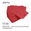 200 Pack Waterproof Eyelet Hole Plastic Shipping Tags Blank Labeling Tags for Product Identification Tags 3.5x6cm