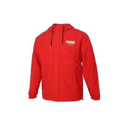 Seria Mahjong Noworoczny Sweter z Kapturem Sportowy Casual Męskie Odzież Wierzchnia Czerwony 531297-23