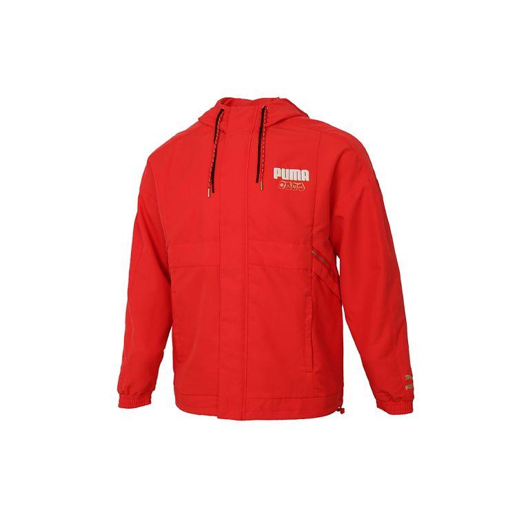 

Puma Новогодняя серия Mahjong Повседневная спортивная куртка с капюшоном Мужская верхняя одежда Красный 531297-23 M