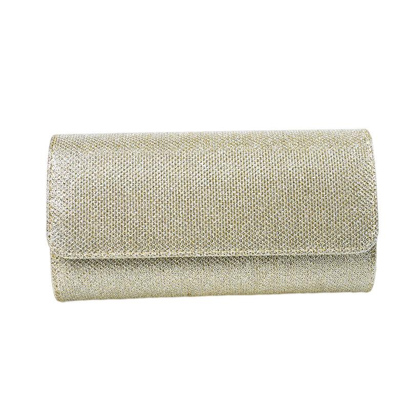 Chic Shimmer Clutch Purse, Compact Envelope Style Evening Bag with Gold Chain for woman Crossbody Bags Parties shoulder purse