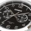 Casio Standard Quartz Men's Watch MTP-E340D-1AV Multi-Calendar 7-Link Band Silver Black