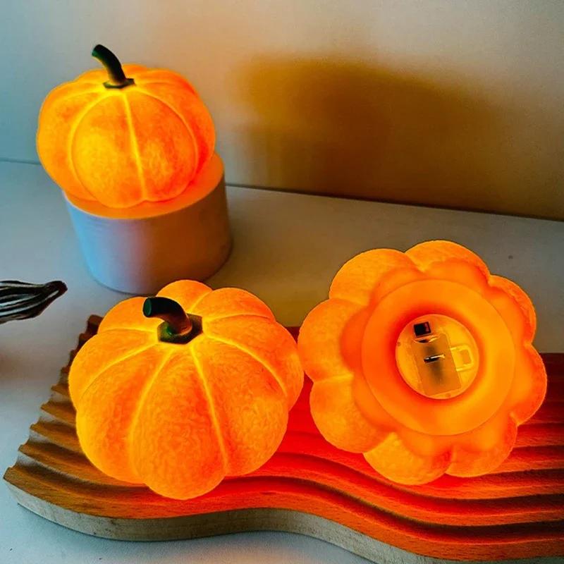 Halloween Pumpkin LED Night Light Battery-operated Garland Warm Lantern for Kids Bedroom Decor Home Holiday Decor Led Lights
