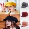 Chic And Stylish Women Vintage Solid Wool Gatsby Newsboy Octagonal Hat Cabbie Driver Cap