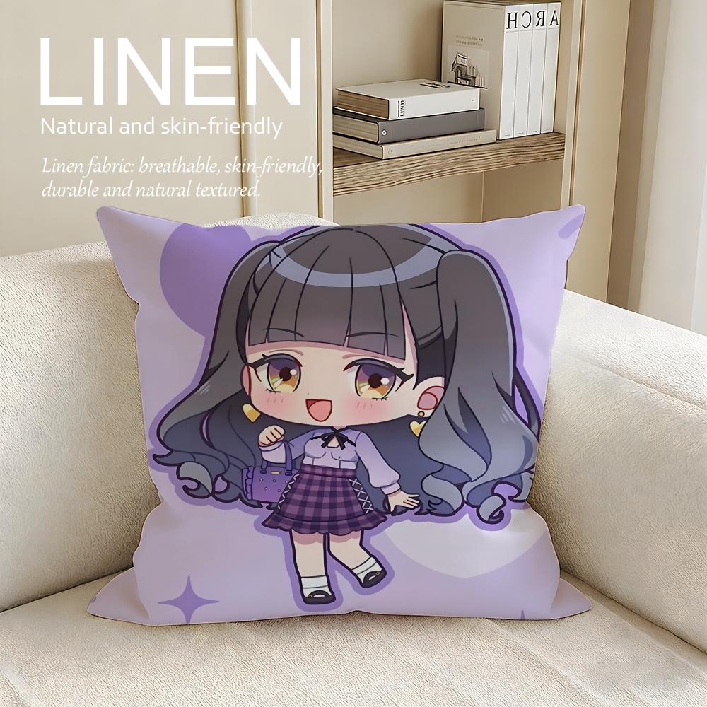 Anime Maebashi Witches Cushion Cover Pillowcase Set Pcs x x Breathable Washable Sofa Cushion Cover 30X30cm