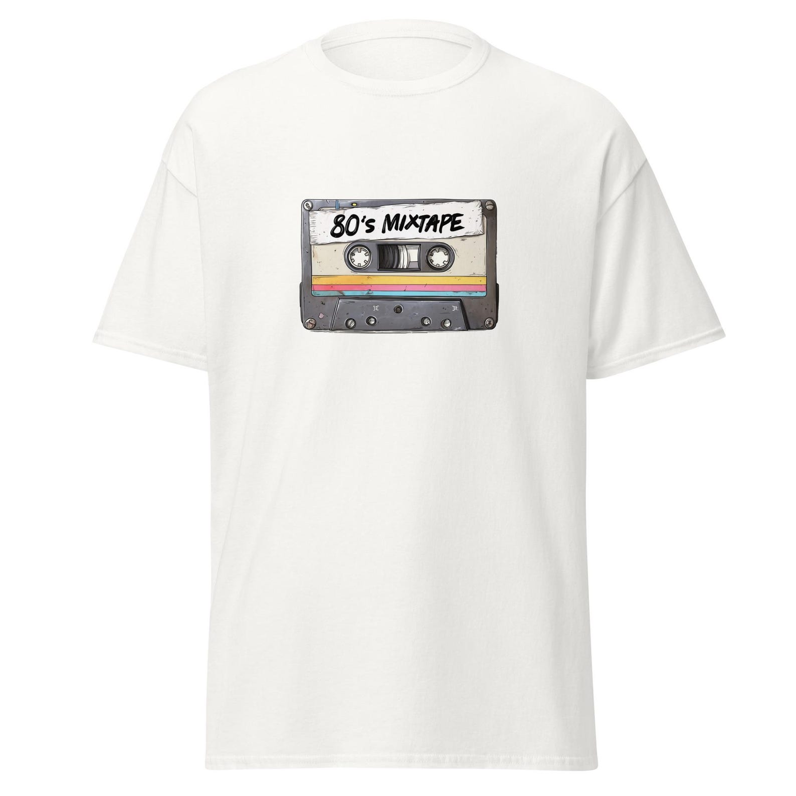 80s Mixtape T-Shirt: Retro Cassette Tape Music Lover Tee M