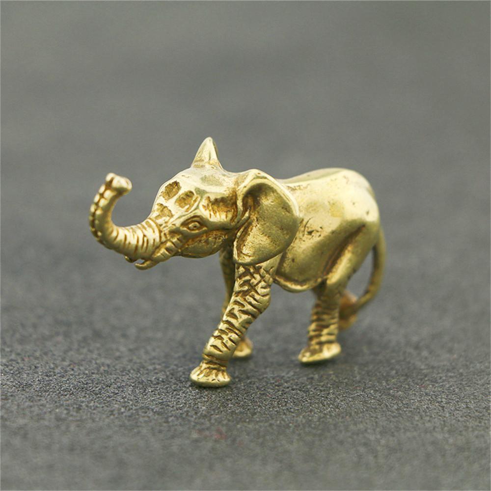 Tischdekoration, massives Kupfer, Tierhandwerk, antike Bronze, Miniatur-Elefantenfiguren, Teehaustier, Wohnzimmer, Heimdekoration