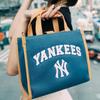 MLB New York Yankees Polyester Tote Bag , Shopping Bag , Handbag , Shoulder Bag , Crossbody Bag Unisex Brown Blue (Unisex) Handbags